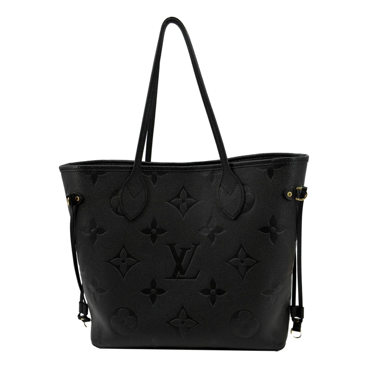 LOUIS VUITTON Neverfull MM Monogram Empreinte Tote Bag Black
