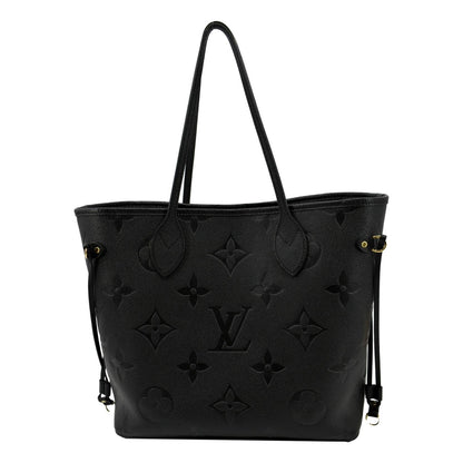 LOUIS VUITTON Neverfull MM Monogram Empreinte Tote Bag Black