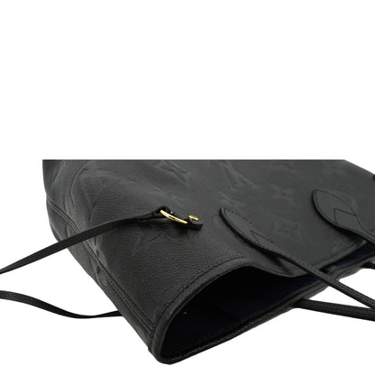 LOUIS VUITTON Neverfull MM Monogram Empreinte Tote Bag Black