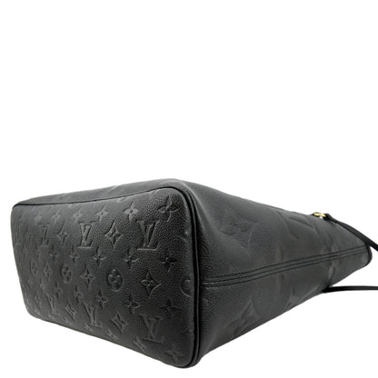 LOUIS VUITTON Neverfull MM Monogram Empreinte Tote Bag Black