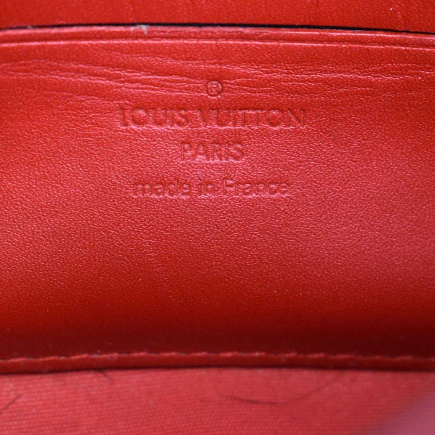 LOUIS VUITTON Sac Lucie Monogram Patent Leather Crossbody Bag Cherry