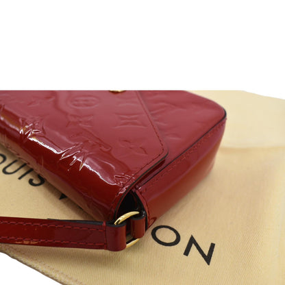 LOUIS VUITTON Sac Lucie Monogram Patent Leather Crossbody Bag Cherry