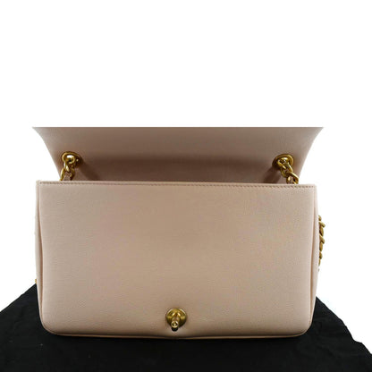 CHANEL Medium Fashion Therapy Flap Quilted Caviar Crossbody Bag Nude