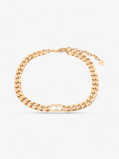 Christian Dior Danseuse Etoile Chain Choker Necklace Gold Base Metal