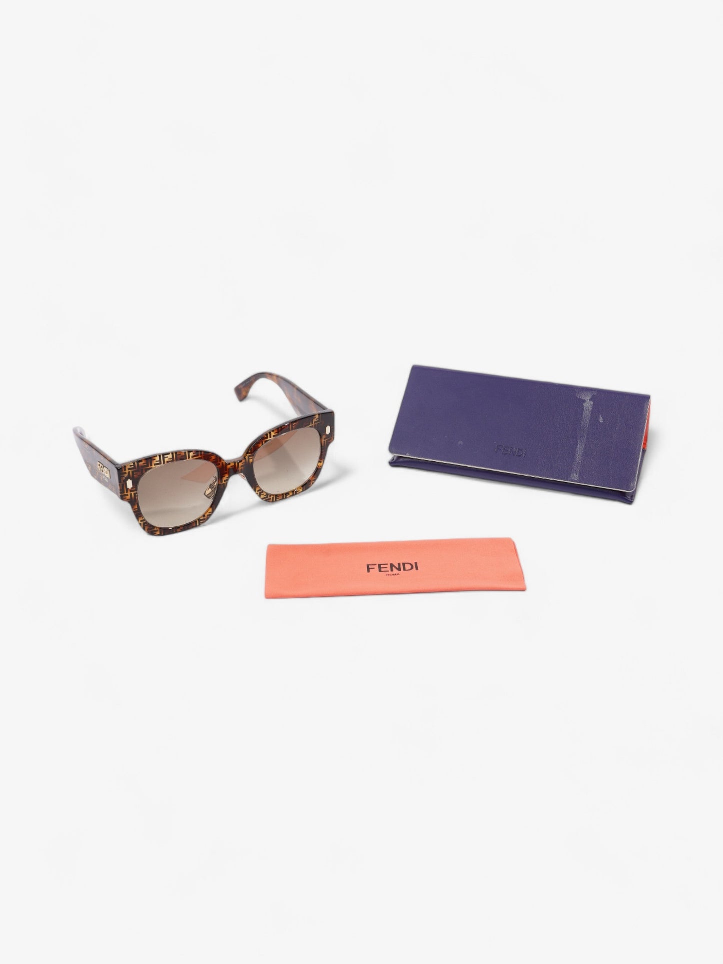 Fendi Roma Square Sunglasses Tortoise  Acetate 150mm