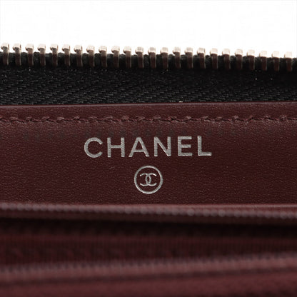Chanel Caviar Long Zip Wallet Black