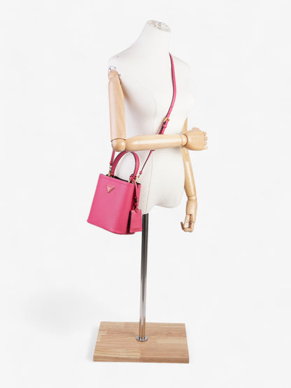 Prada Pannier Hot Pink Saffiano Leather Small