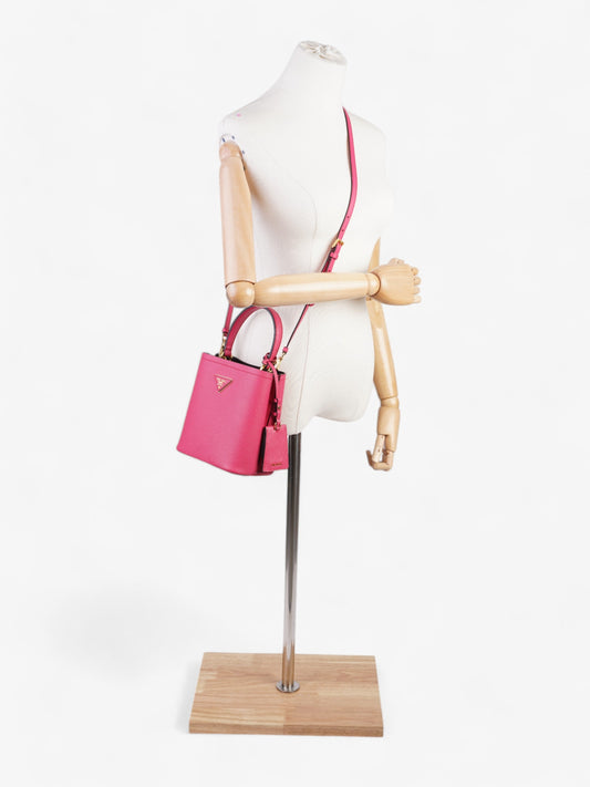 Prada Pannier Hot Pink Saffiano Leather Small