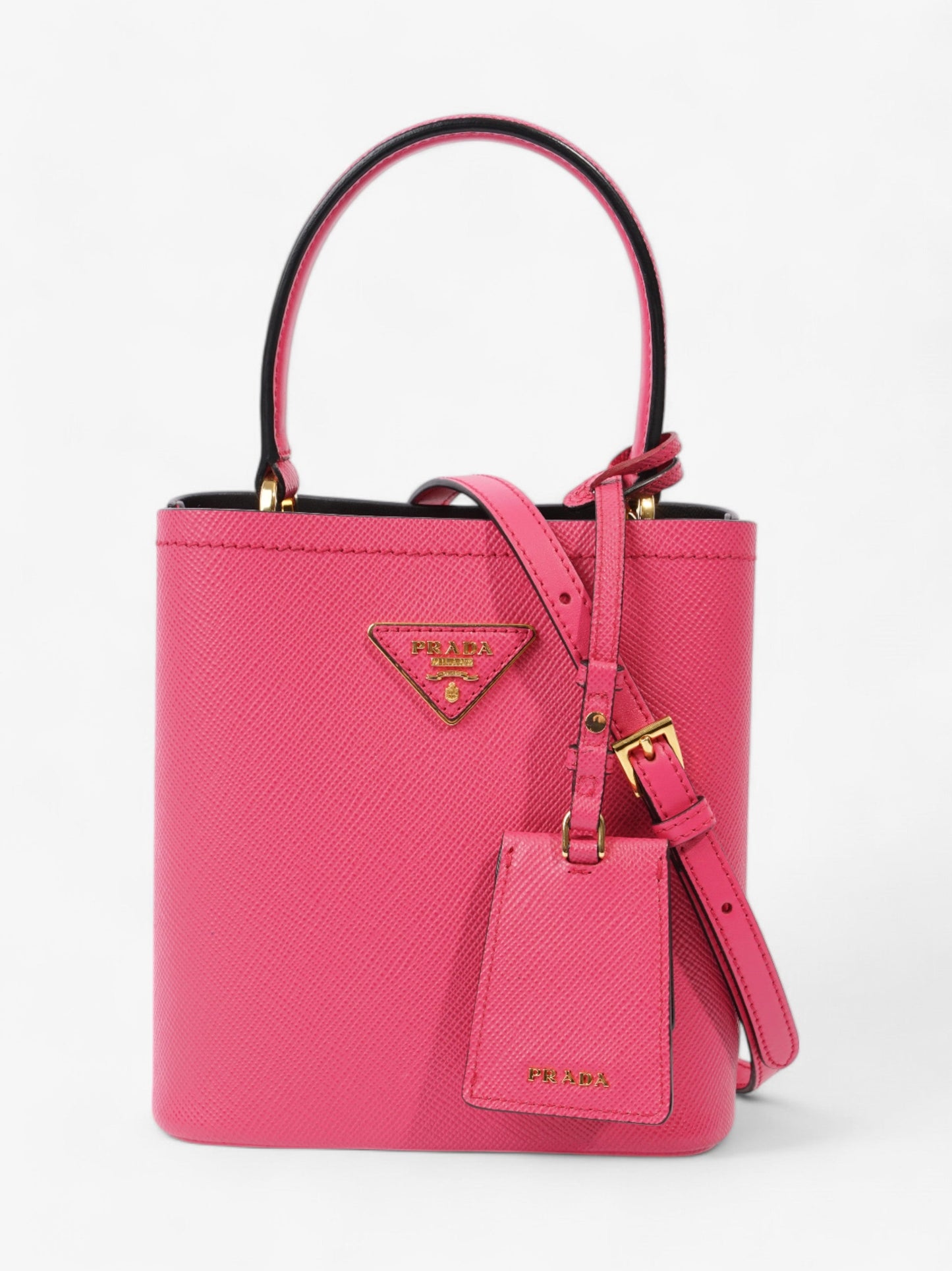 Prada Pannier Hot Pink Saffiano Leather Small