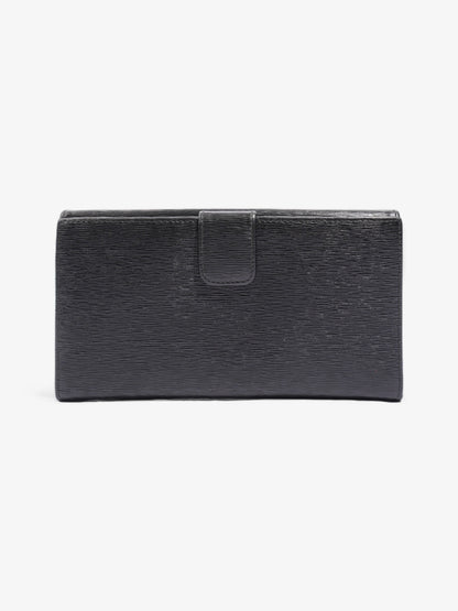 Prada Continental Flap Wallet Black Leather