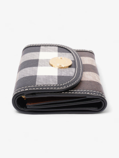 Burberry Check Folding Wallet Dark Birch Brown Coated Canvas