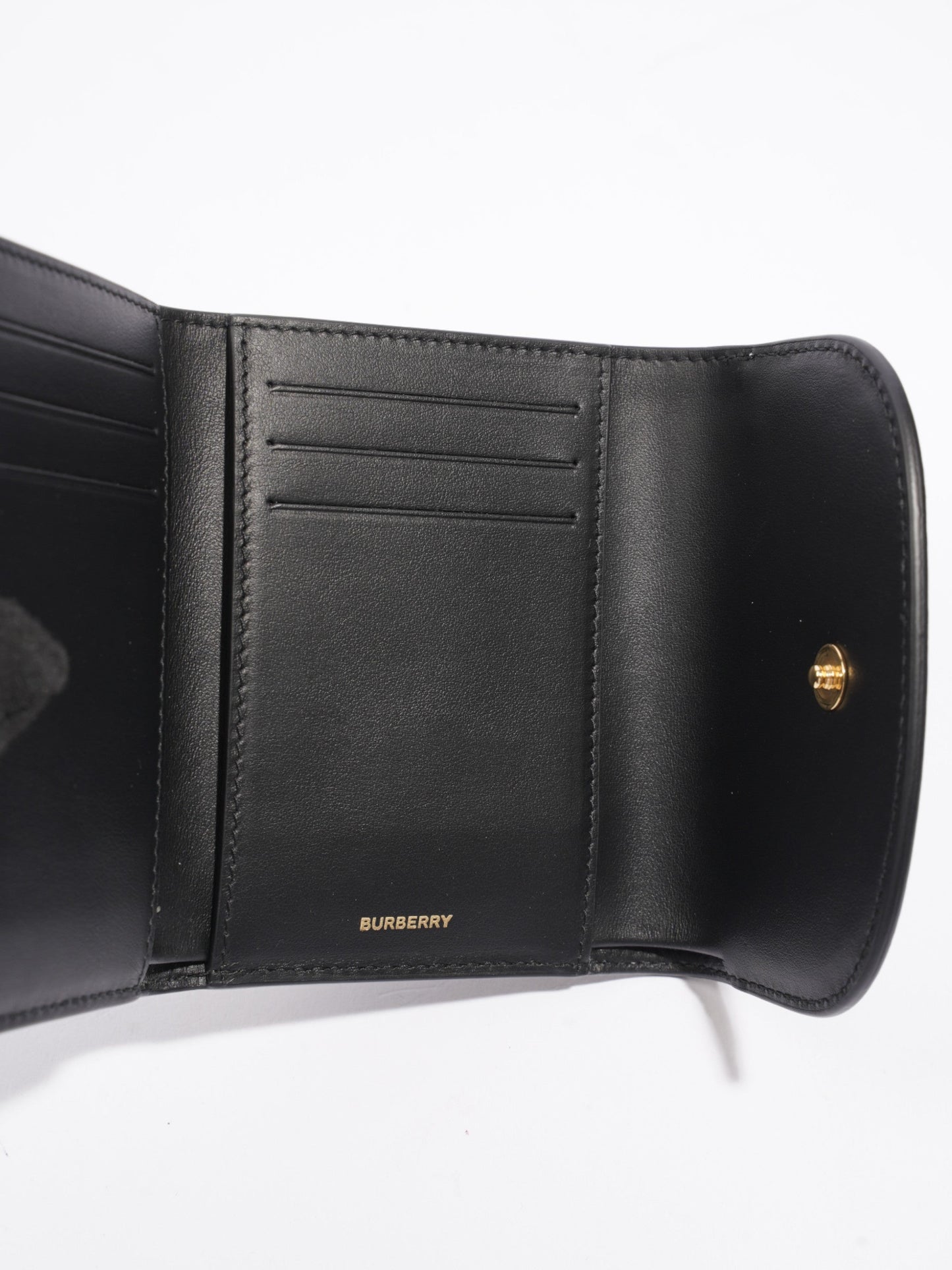 Burberry Check Folding Wallet Dark Birch Brown Coated Canvas