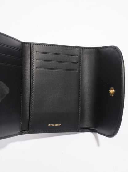 Burberry Check Folding Wallet Dark Birch Brown Coated Canvas