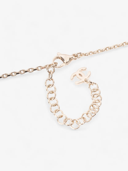 Chanel CC Medallion Necklace Light Gold Base Metal