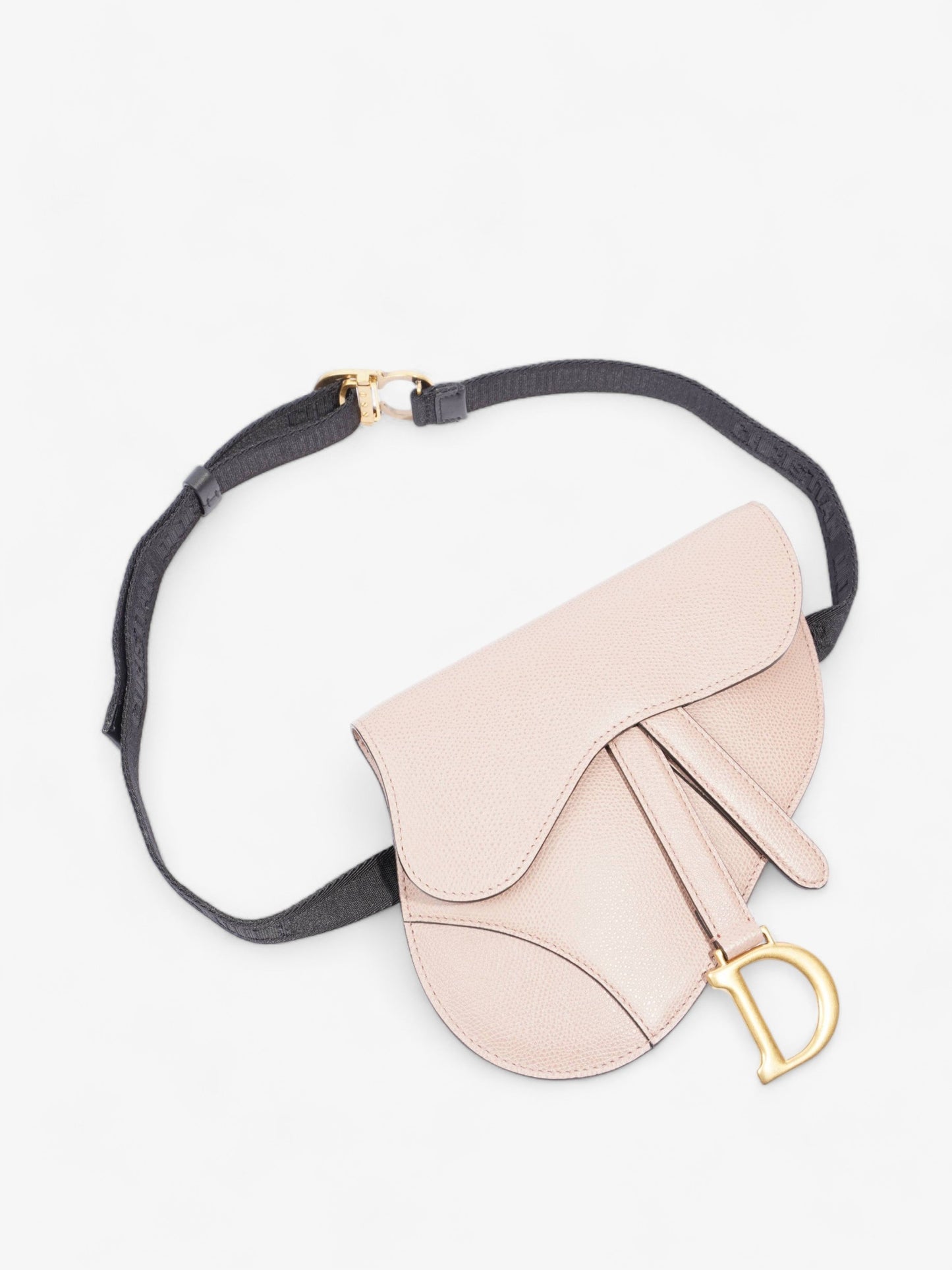 Christian Dior Saddle Belt Pouch Dusty Pink Calfskin Leather