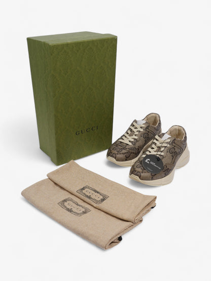 Gucci Rhyton Sneakers Beige  / Brown Canvas EU 37.5 UK 4.5