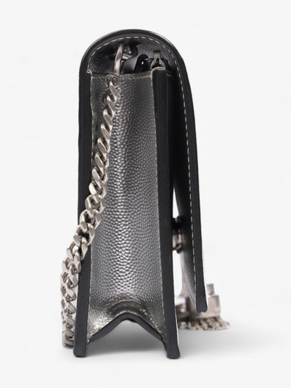 Saint Laurent Kate Monogram Tassel Silver Leather