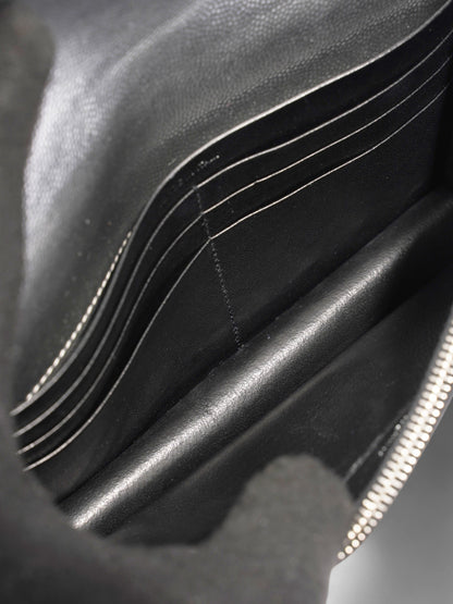 Saint Laurent Kate Monogram Tassel Silver Leather