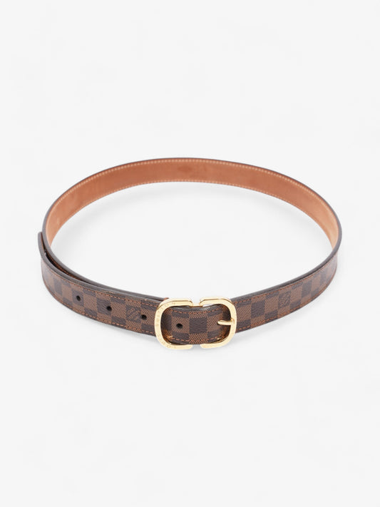Louis Vuitton Mini 25mm Belt Damier Ebene / Gold Coated Canvas 75cm / 30"
