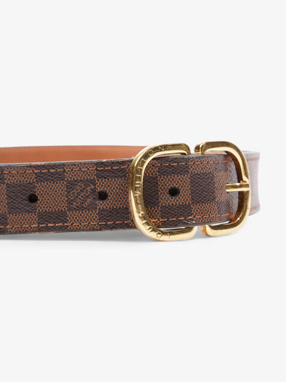 Louis Vuitton Mini 25mm Belt Damier Ebene / Gold Coated Canvas 75cm / 30"