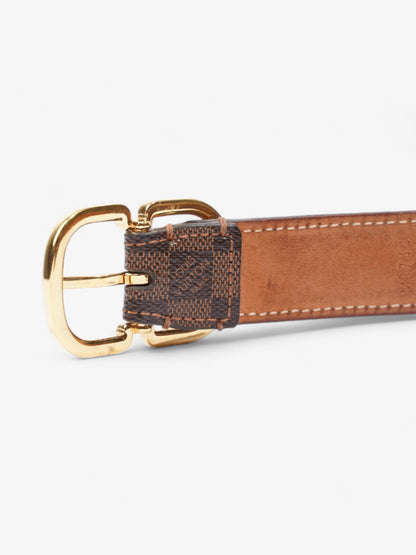 Louis Vuitton Mini 25mm Belt Damier Ebene / Gold Coated Canvas 75cm / 30"