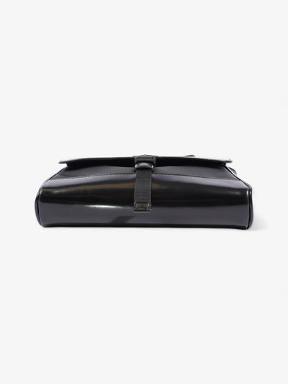 Prada Buckle-Flap Branded Messenger Black Re Nylon
