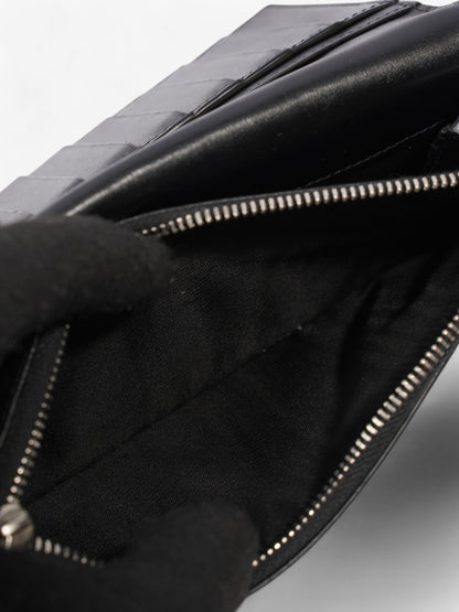 Saint Laurent Cassandre Continental Wallet Black / Silver Calfskin Leather