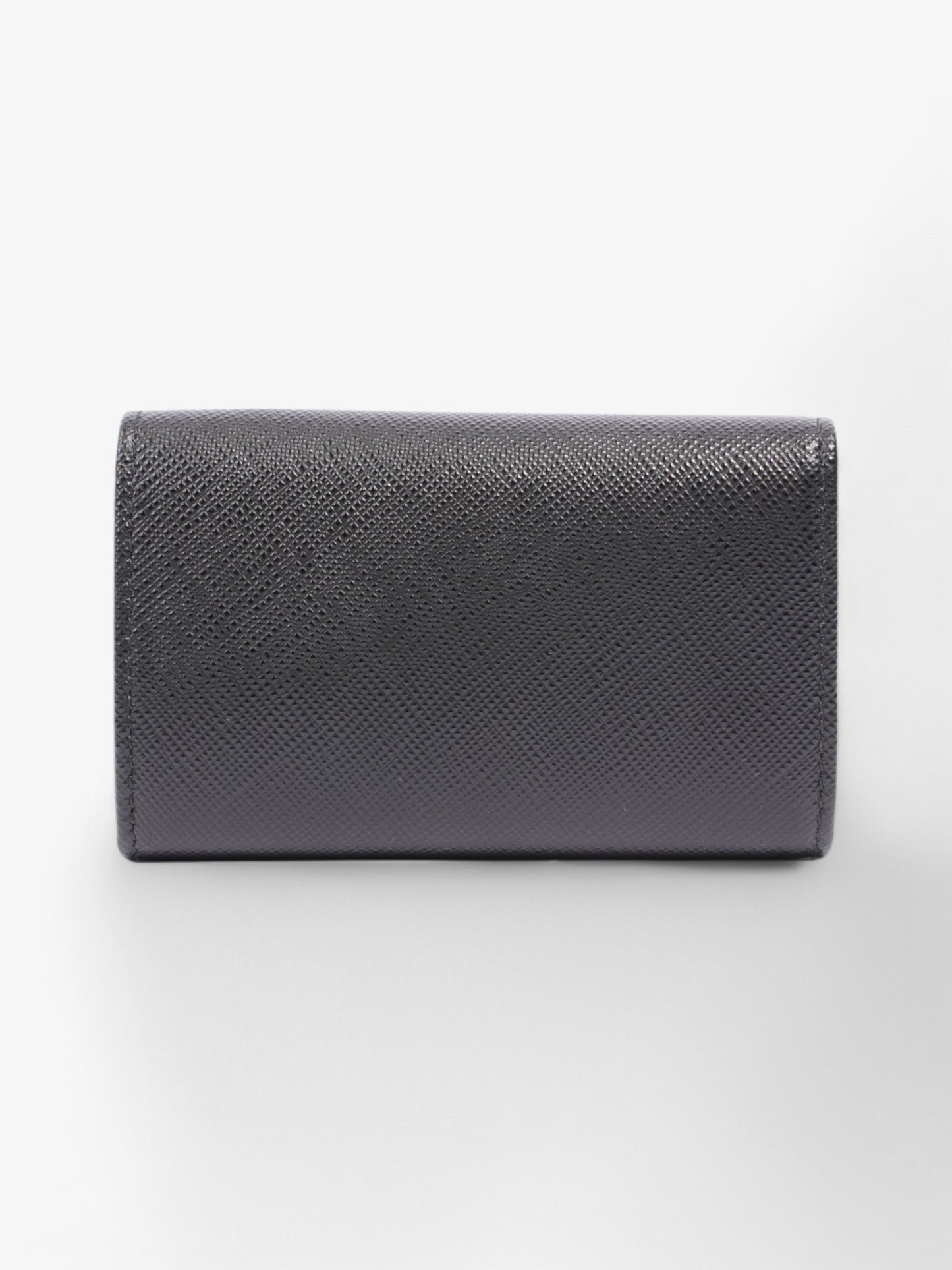Prada Key Holder Black Saffiano Leather