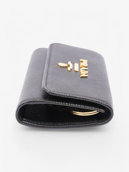 Prada Key Holder Black Saffiano Leather
