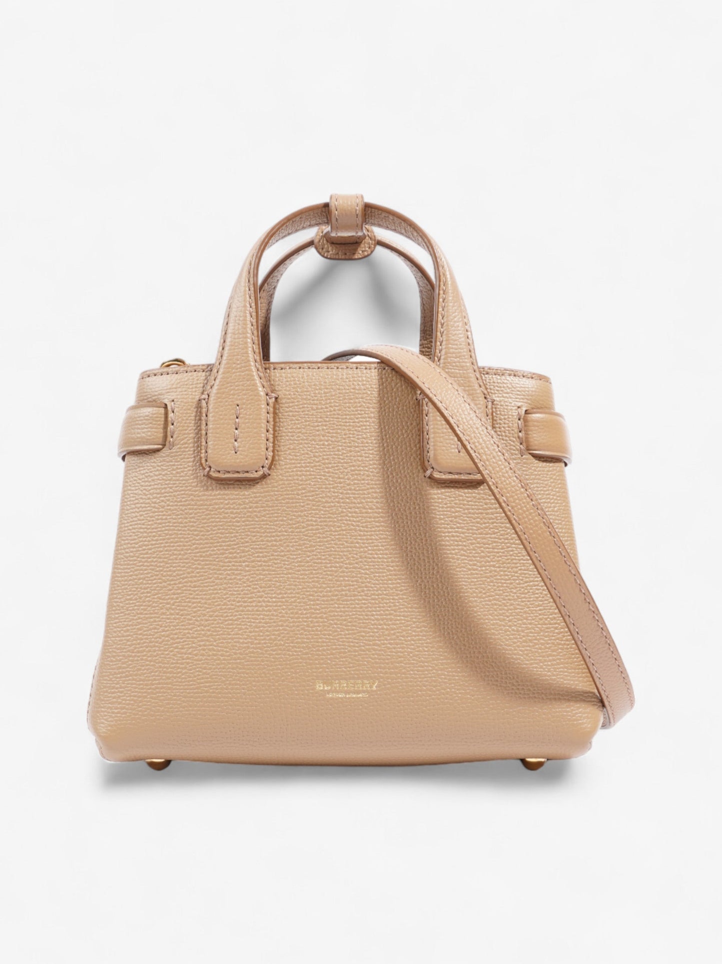 Burberry Baby Banner Camel Leather