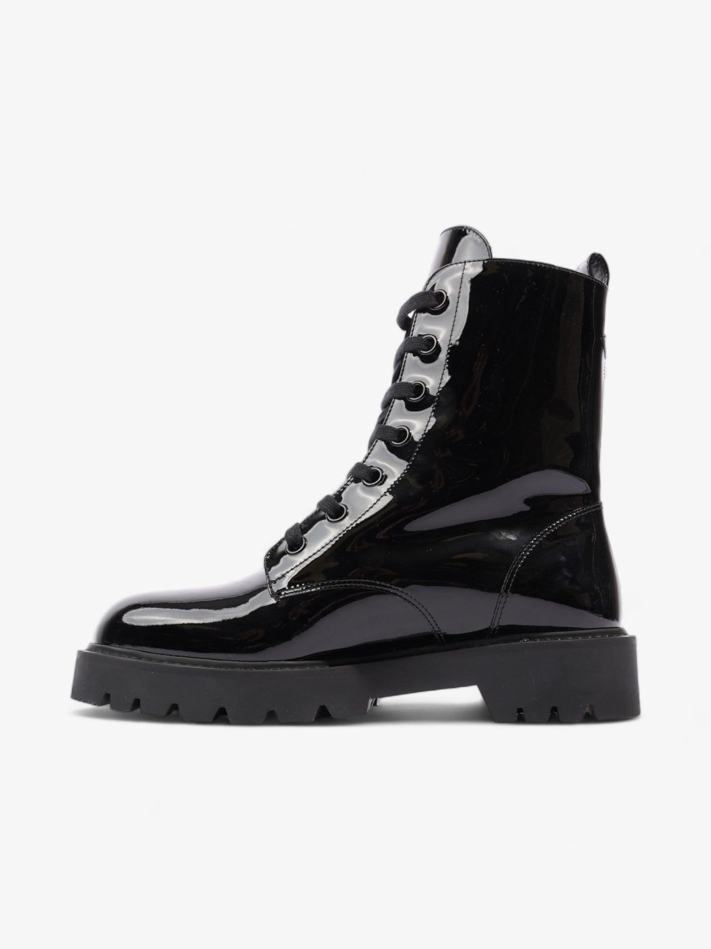 Louis Vuitton Territory Flat Ranger Boots Black Patent Leather EU 40 UK 7