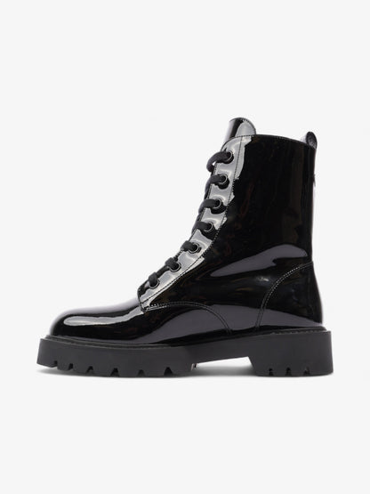 Louis Vuitton Territory Flat Ranger Boots Black Patent Leather EU 40 UK 7