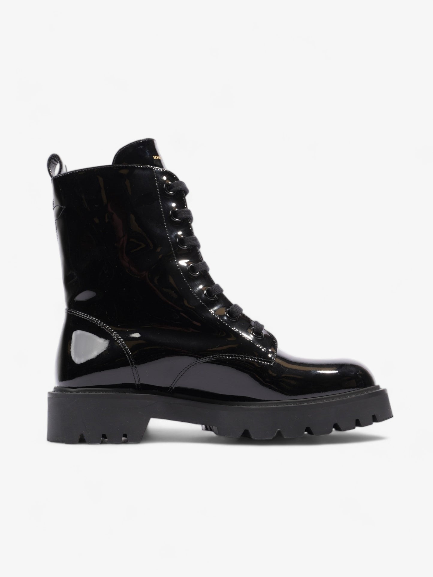 Louis Vuitton Territory Flat Ranger Boots Black Patent Leather EU 40 UK 7