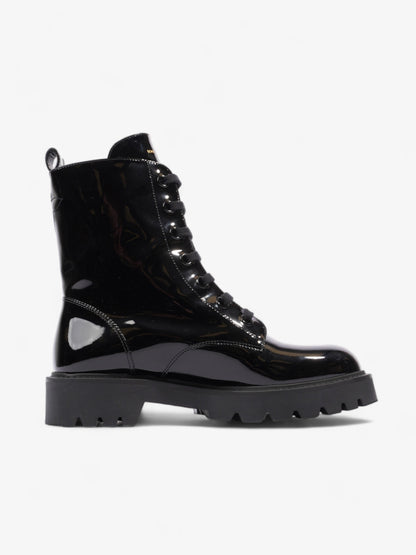 Louis Vuitton Territory Flat Ranger Boots Black Patent Leather EU 40 UK 7