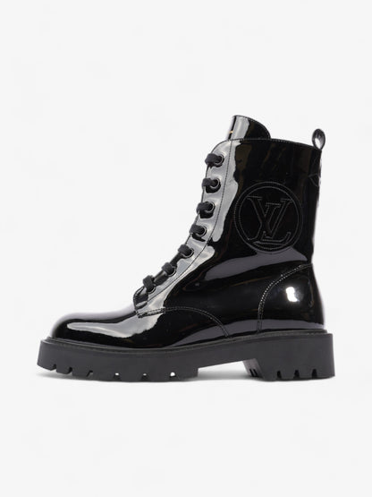 Louis Vuitton Territory Flat Ranger Boots Black Patent Leather EU 40 UK 7
