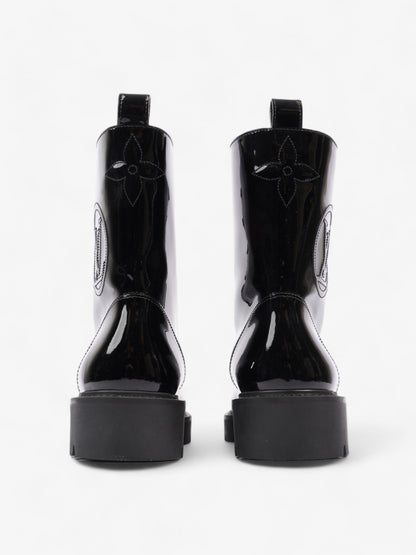 Louis Vuitton Territory Flat Ranger Boots Black Patent Leather EU 40 UK 7