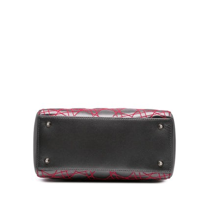 Dior Anselm Reyle Medium Metallic Lambskin Cannage Lady Dior