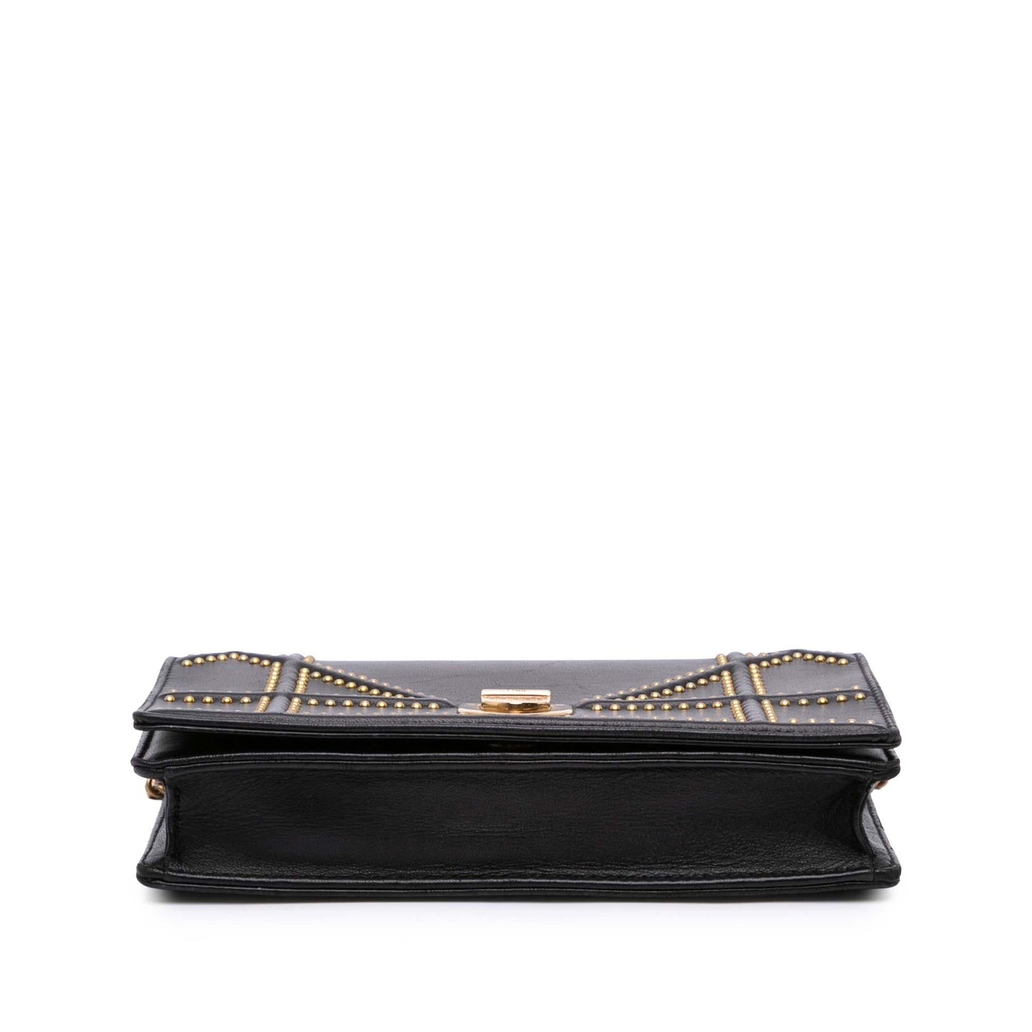Dior Calfskin Studded Diorama Wallet on Chain