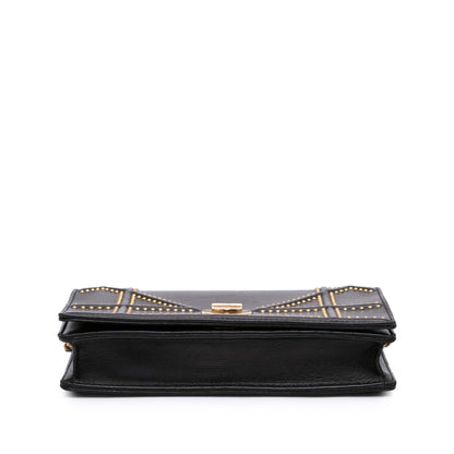 Dior Calfskin Studded Diorama Wallet on Chain