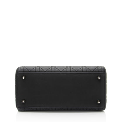 Dior Calfskin Ultra Matte Lady Dior Medium Tote (SHF-7DzMp8)