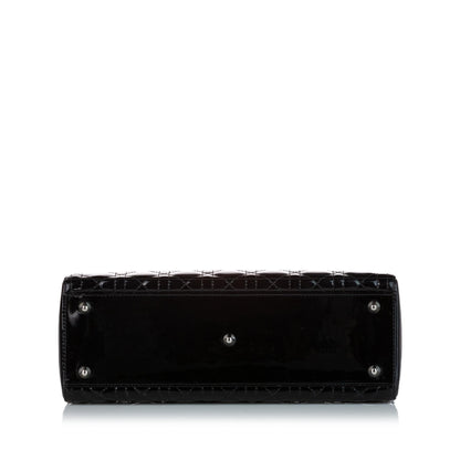 Dior Cannage Lady Dior Patent Leather Satchel (SHG-27939)