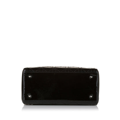 Dior Cannage Stitch Lady Dior Patent Leather Handbag (SHG-a9Bh5T)