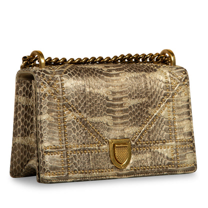 Christian Dior Small Studded Diorama - Python