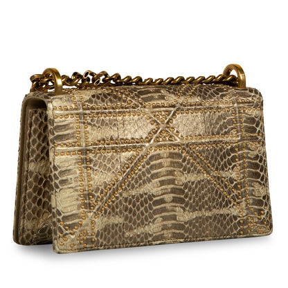Christian Dior Small Studded Diorama - Python