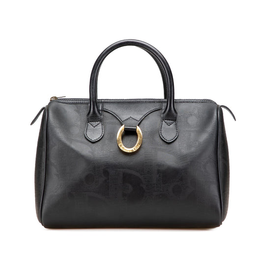 Dior Diorissimo Trotter Coated Canvas Boston Bag