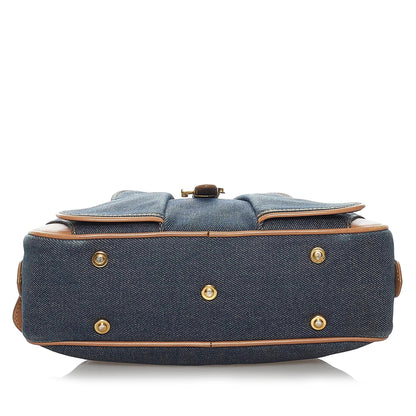 Dior Double Saddle Denim Dome Bag (SHG-35817)