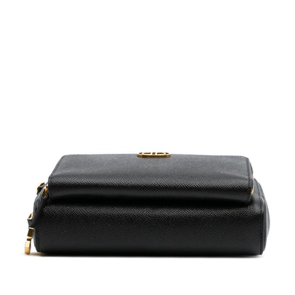 Dior Grained Calfskin Caro Double Pouch
