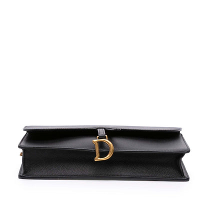 Dior Grained Calfskin Saddle Chain Pouch