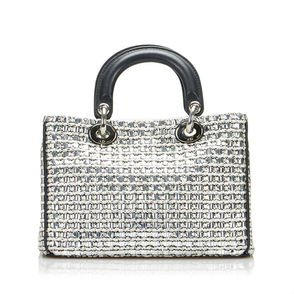 Dior Lady Dior Patchwork Metallic Satchel (SHG-BIbJyb)