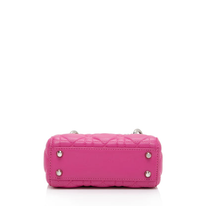 Dior Lambskin Lady Dior Mini Tote (SHF-icxOT3)